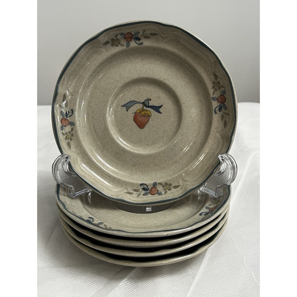 Vtg International Marmalade‎ Saucers Geese Country Cottage Farm Goose Stoneware